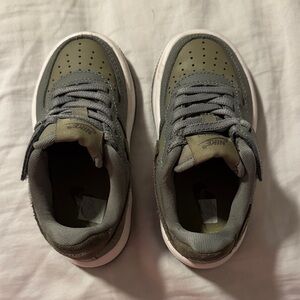 Nike Kids Sneakers - Gray and Olive Green